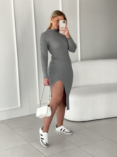 VESTIDO GREYCE CINZA - AURA STORE