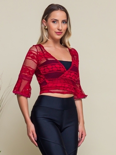 cropped de renda #9063-1 - comprar online