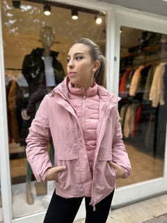 CAMPERA 2 EN 1 DAMA PUFFER IMPERMEABLE