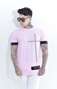 Camiseta Gola O Rosa com Strass - loja online