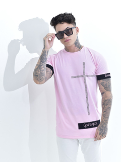 Camiseta Gola O Rosa com Strass - Lendary