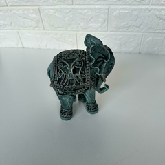 Imagem do Elefante Médio em Resina 15 cm - Estilizado Verde