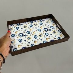 Bandeja Retangular em MDF 35cm - Olho Grego - comprar online