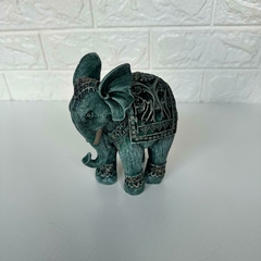 Elefante Médio em Resina 15 cm - Estilizado Verde na internet