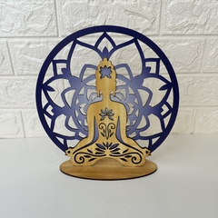 Mandala de Mesa - Meditação Buda Lótus Azul - comprar online