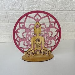 Mandala de Mesa - Meditação Buda Lótus Rosa - MARA ROCHA DECORAÇÃO