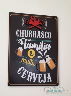 Placa Decorativa Retangular Revelo - Churrasco - comprar online