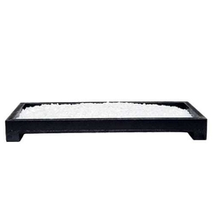 Jardim Zen Retangular em MDF Preto - 28x11cm