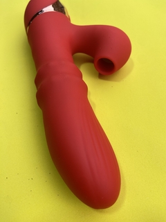 Red 3 em 1 Sugador, Vibro com Vai e Vem - Sex Shop Uh La La