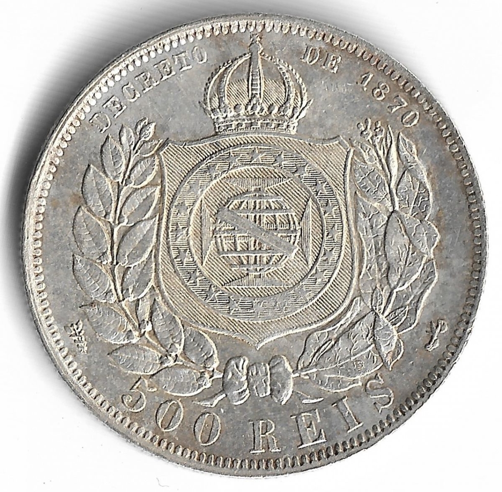 Brasil, 500 Réis - D. Pedro II, 1888