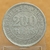 Brasil, 200 Réis - Pedro II, 1884 - comprar online