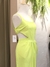 Vestido midi verde lima neon - comprar online