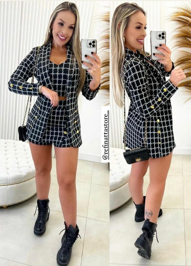 Conjunto de peças de xadrez preto e branco