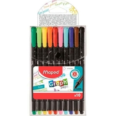 CANETA FINELINER GRAPH'PEPS 10 CORES MAPED