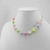 Colar choker bolinhas neon colorida na internet