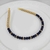 Tiara bolinhas e cristais com anéis de strass -Azul Marinho - comprar online