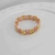 Bracelete de Silicone Corrente Grossa + Pérolas Pink - comprar online