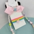 conjunto infantil 3 em 1 - Colar, kit de pulseiras e laço - flor sorriso e circulo Oval na internet