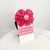 Conjunto infantil laço + kit de pulseiras - laço pink franzido com pin de cupcake