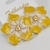 Brinco flor resinada Jasmim grande mesclada - Amarelo e Pérola - comprar online