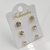 Trio de brincos strass (dourado) - comprar online