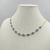 Colar choker olho grego círculos azul claro