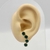 Brinco Ear cuff Circulos de strass