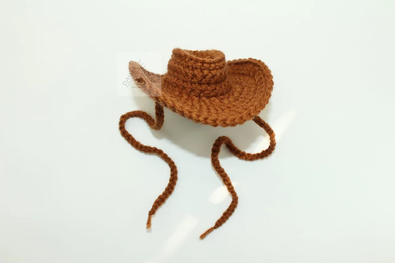 Chapéu Cowboy Crochê Para Pet - Jiji's Craft