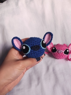 Chaveiro Amigurumi Stitch e Angel na internet