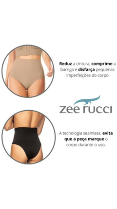 Calcinha Modeladora sem Costura Tanga Preta. Ref. 5052 na internet