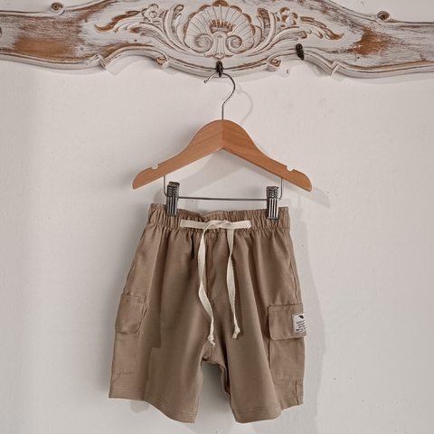 SHORT CARGO NIÑO BEIGE