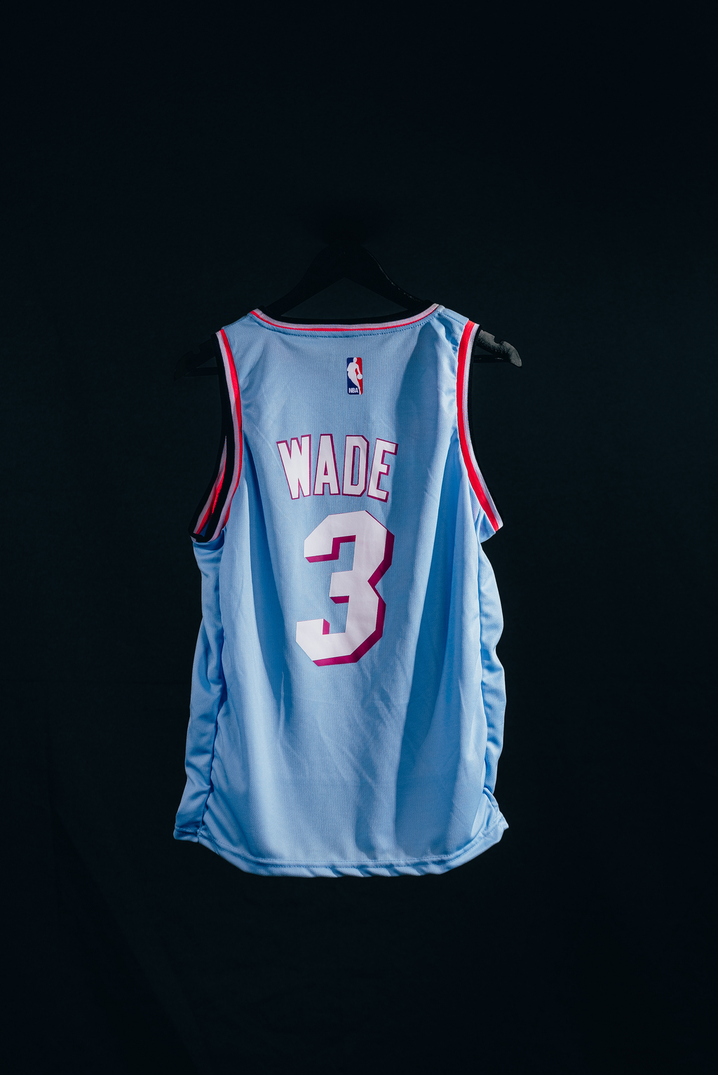Camiseta Miami Heat 3 Wade Celeste TUSNICKERS