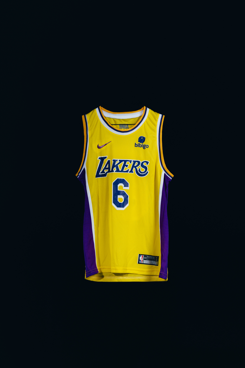 Camiseta Lakers James (6) Amarilla - TUSNICKERS