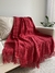 Manta Decorativa Favo de Mel Vermelho 130x180cm