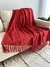 Manta Decorativa Algodão Mya Vermelho 120x180cm