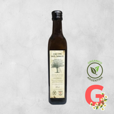 ACEITE DE OLIVA FRUTOS DEL NORTE Virgen Extra Orgánico x 500 ml.