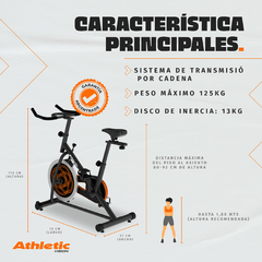 BICICLETA INDOOR ATHLETIC 700BS – Cooperativa Multiactiva