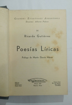 Poesías líricas - Ricardo Gutiérrez