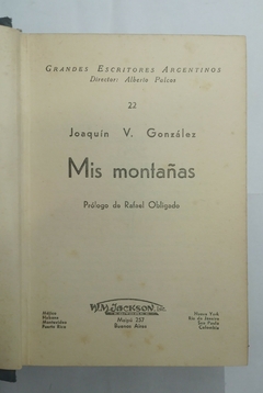 Mis montañas - Joaquín V. González