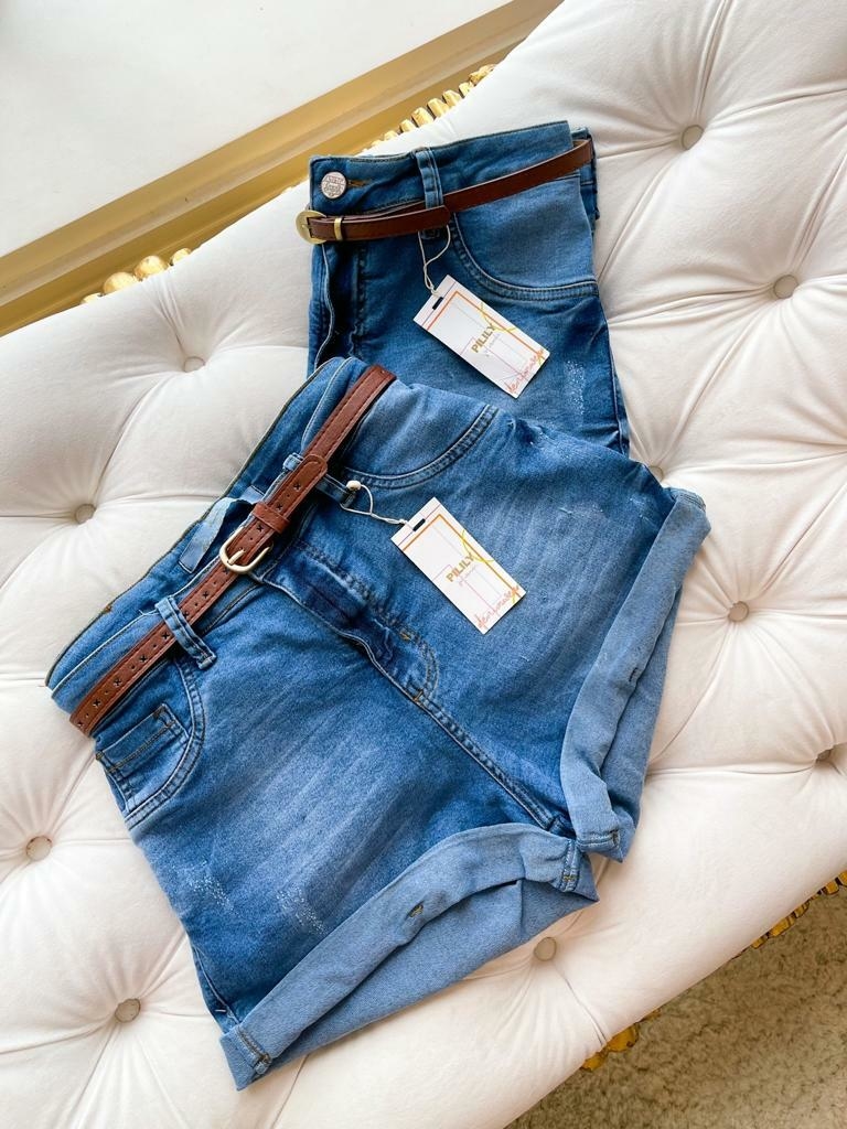 Short Jeans Pilily Moda Plus Coleção Nova