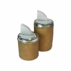 Latas Forradas Ecocuero X2 Con Dosificador Yerbera Azucarera - tienda online