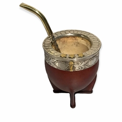 Mate imperial alpaca AFA incrustaciones 3 estrellas y copa del mundo en bronce - tienda online