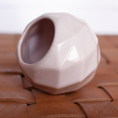 mate de ceramica geometrico facetado pasteles - comprar online