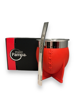 mate pampa XL termico con bombilla y packaging en internet