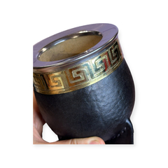 Imperial de calabaza con guarda cincelada en bronce y virola de acero chata - comprar online