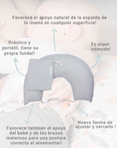 ALMOHADÓN ERGONÓMICO PARA AMAMANTAR de Dani Cimma (gris oscuro)