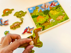 PUZZLE ENCASTRE "DINOS" - Mamá Creativa