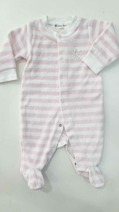 ENTERITO LINEAS DE PLUSH MARCA BABY COTTONS TALLE RECIEN NACIDO