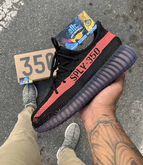Adidas yeezy top preto e vermelho