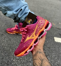 Mizuno wave prophecy top 4 rosa e laranja